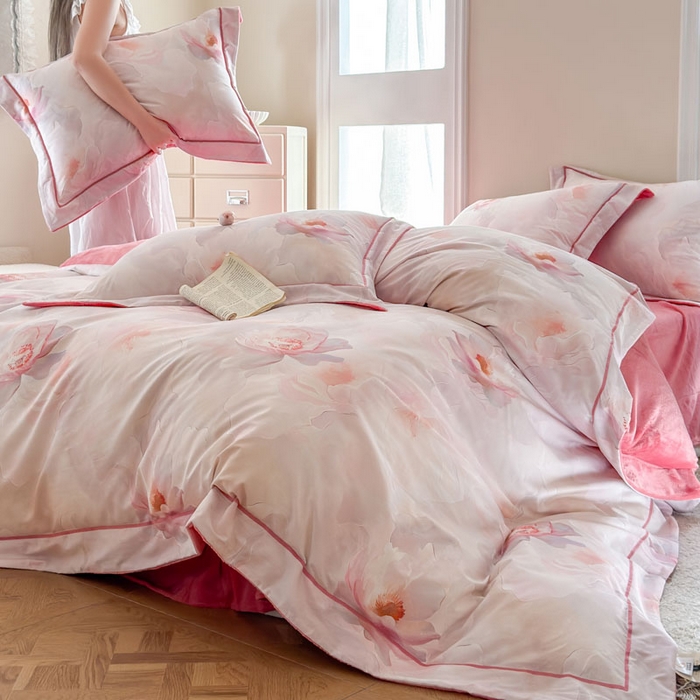 91家纺网 家纺一手货源 找家纺 7V 2025新款纯棉加绒四件套 水宫仙子