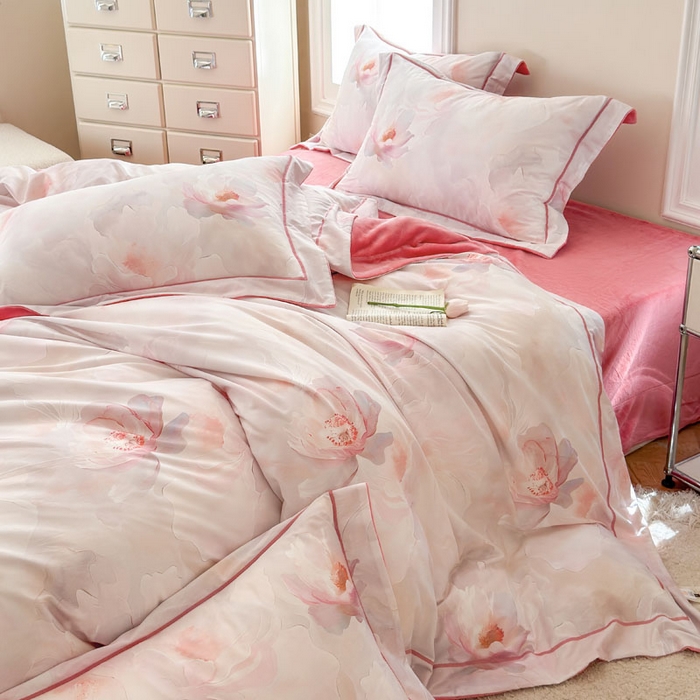 91家纺网 家纺一手货源 找家纺 7V 2025新款纯棉加绒四件套 水宫仙子