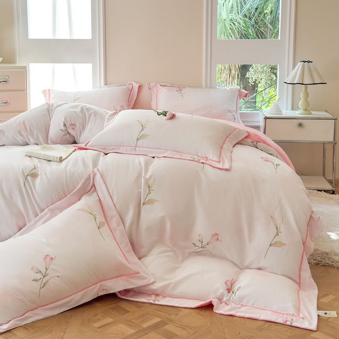 91家纺网 家纺一手货源 找家纺 7V 2025新款纯棉加绒四件套 一见倾心