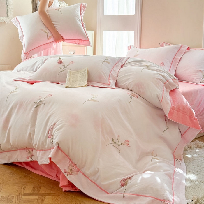 91家纺网 家纺一手货源 找家纺 7V 2025新款纯棉加绒四件套 一见倾心