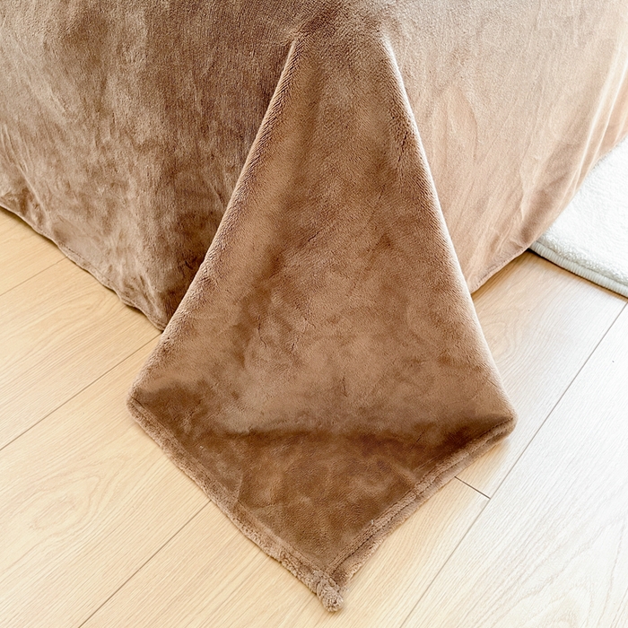 91家纺网 家纺一手货源 找家纺 川悦生活 2025新款高克重牛奶绒四件套-系列二 奶油噗妮-咖