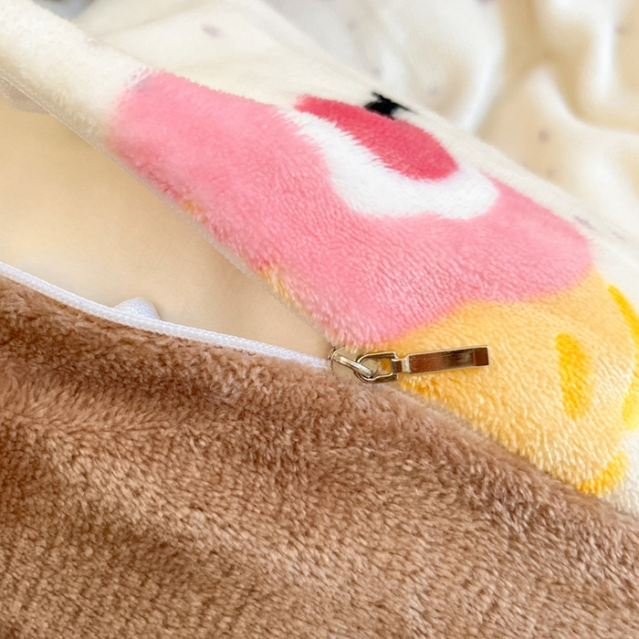 91家纺网 家纺一手货源 找家纺 川悦生活 2025新款高克重牛奶绒四件套-系列二 奶油噗妮-咖