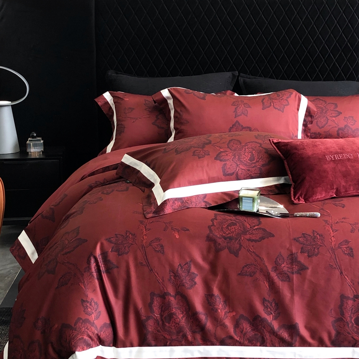 91家纺网 家纺一手货源 找家纺 （总）馨蕊家居 2025新款秋冬新品高奢简约活性数码印花四件套-柏林