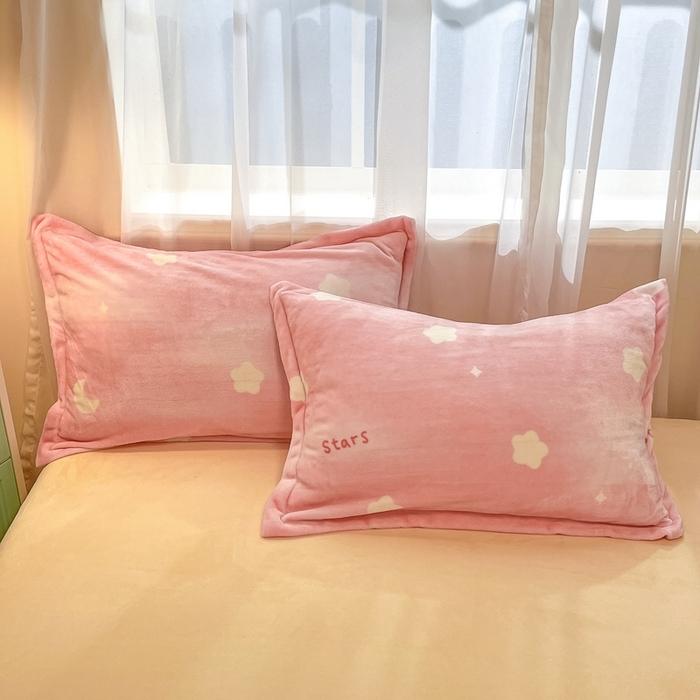 91家纺网 家纺一手货源 找家纺 川悦生活 2025新款高克重牛奶绒四件套-系列二 暖星星-奶黄