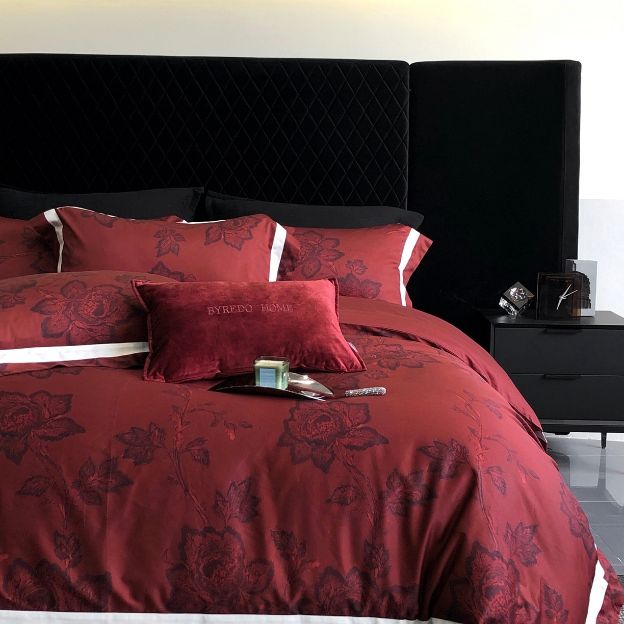 91家纺网 家纺一手货源 找家纺 （总）馨蕊家居 2025新款秋冬新品高奢简约活性数码印花四件套-肖邦