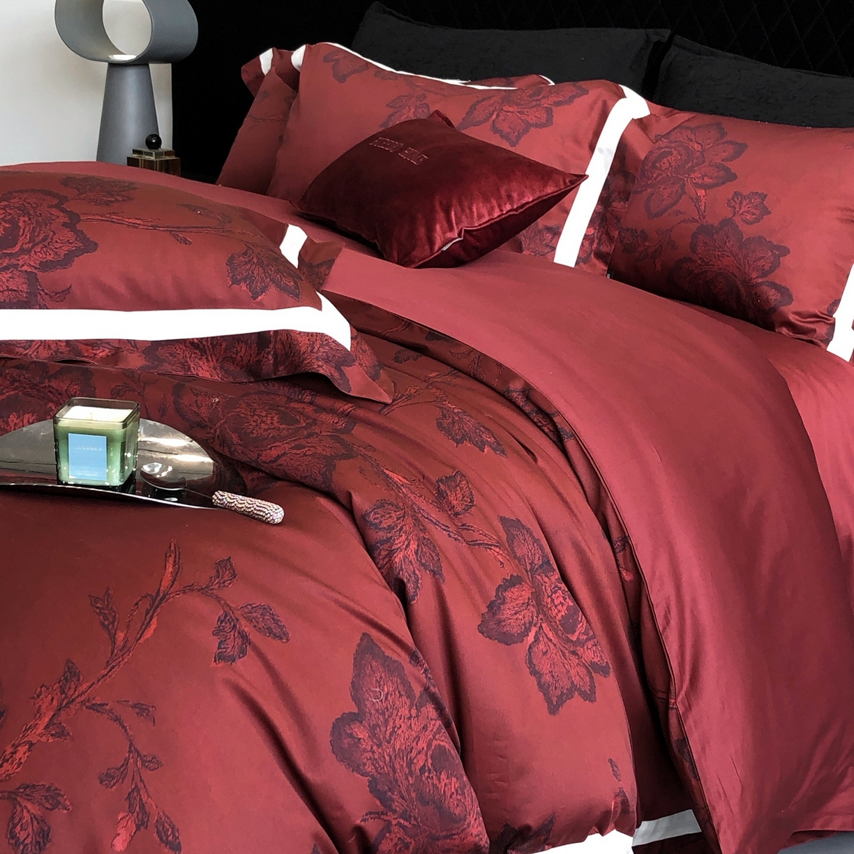 91家纺网 家纺一手货源 找家纺 （总）馨蕊家居 2025新款秋冬新品高奢简约活性数码印花四件套-肖邦