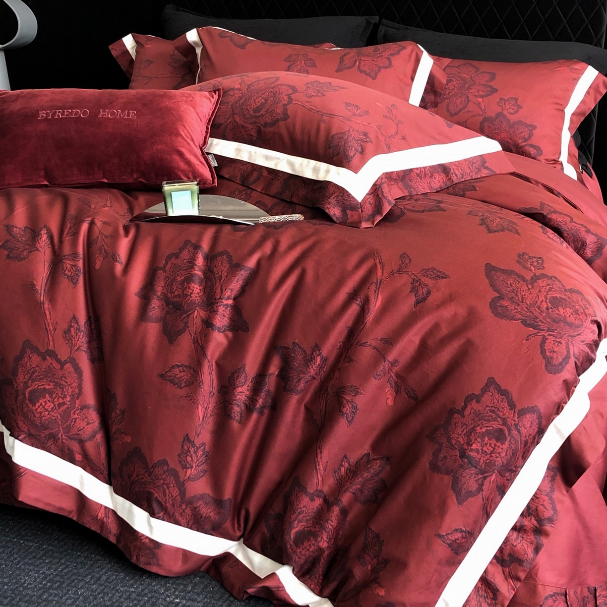 91家纺网 家纺一手货源 找家纺 （总）馨蕊家居 2025新款秋冬新品高奢简约活性数码印花四件套-肖邦