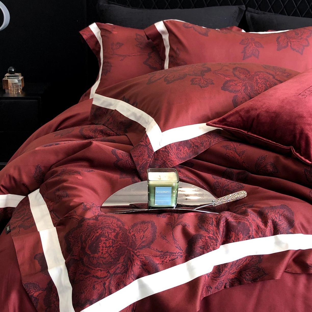 91家纺网 家纺一手货源 找家纺 （总）馨蕊家居 2025新款秋冬新品高奢简约活性数码印花四件套-肖邦