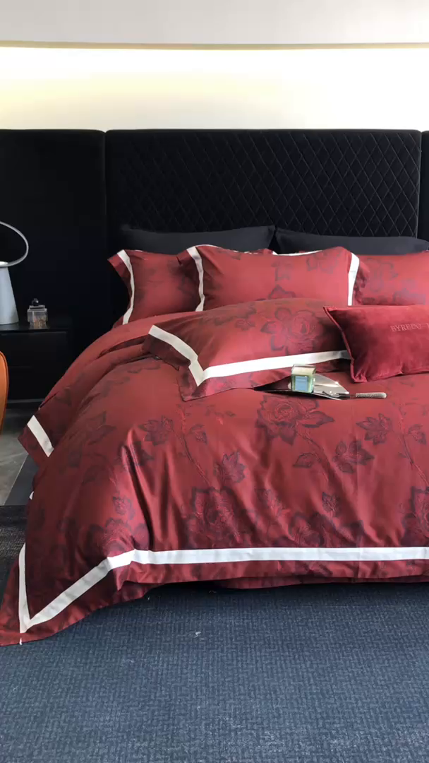 91家纺网 家纺一手货源 找家纺 （总）馨蕊家居 2025新款秋冬新品高奢简约活性数码印花四件套-肖邦