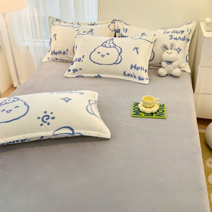 91家纺网 家纺一手货源 找家纺 川悦生活 2025新款高克重牛奶绒四件套-系列二 小龙日志