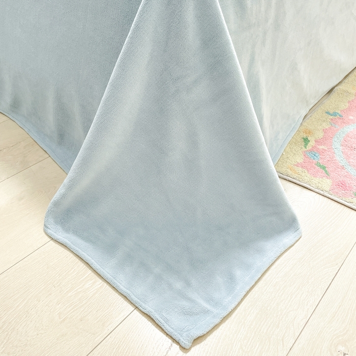 91家纺网 家纺一手货源 找家纺 川悦生活 2025新款高克重牛奶绒四件套-系列二 幸运咪熊-蓝