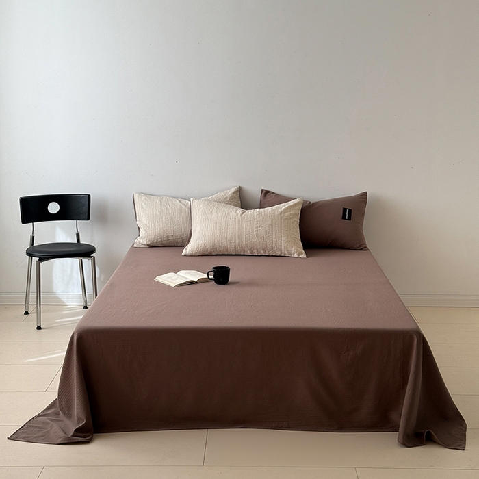 91家纺网 家纺一手货源 找家纺 （总）Mr.pig猪先生水洗棉 2025新款全棉纯棉色织立体人字纹四件套-素雅肌理系列