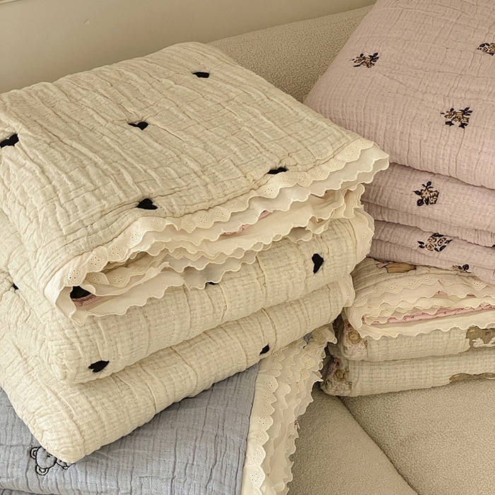 91家纺网 家纺一手货源 找家纺 麻依 2025新款全棉十层纱布棉花糖春秋被被子泡芙被子被芯 合集（仅参考）