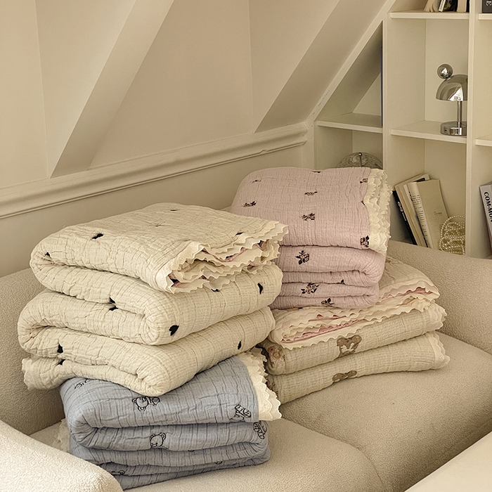 麻依 2025新款全棉十层纱布棉花糖春秋被被子泡芙被子被芯 合集（仅参考）