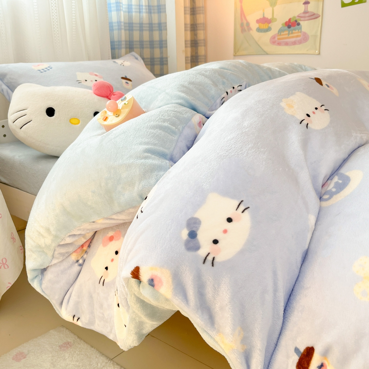 91家纺网 家纺一手货源 找家纺 （总）川悦生活 2025新款加厚保暖高克重牛奶绒宿舍三件套