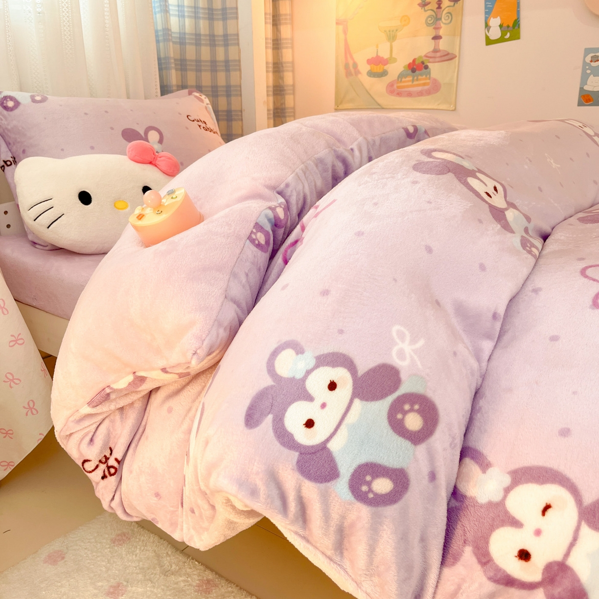 91家纺网 家纺一手货源 找家纺 （总）川悦生活 2025新款加厚保暖高克重牛奶绒宿舍三件套