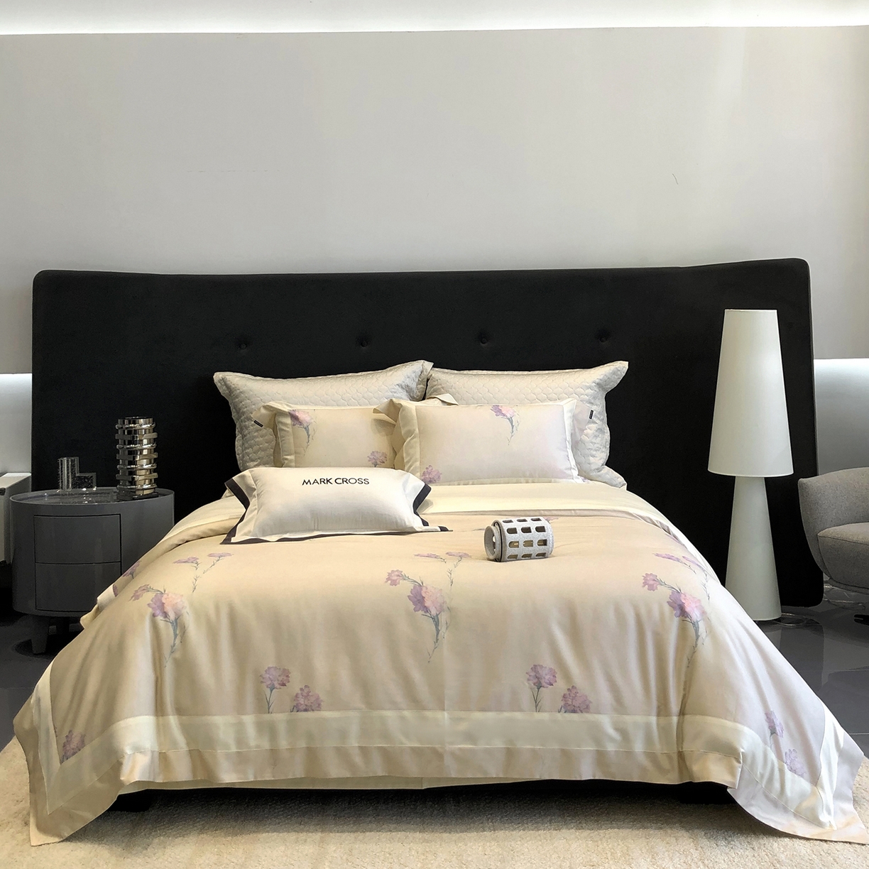 佳汐蓝家纺 2025新款法式浪漫花卉超细旦天丝棉磨毛系列四件套-热淇淋 蜜糖花圃-茉莉黄