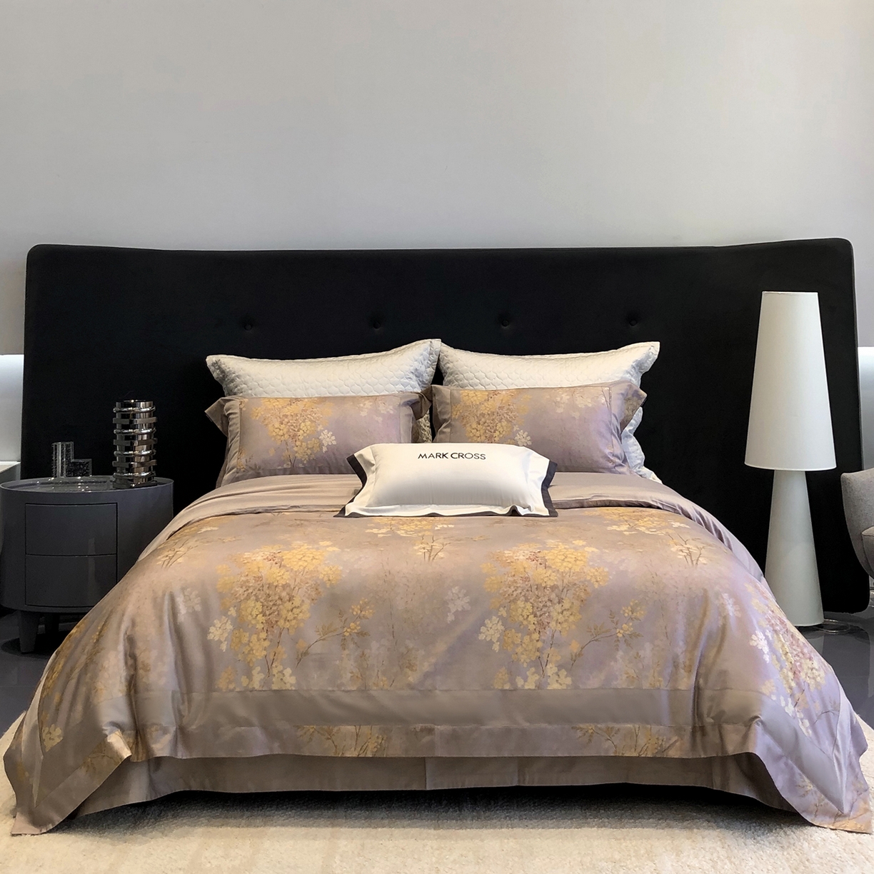 佳汐蓝家纺 2025新款法式浪漫花卉超细旦天丝棉磨毛系列四件套-热淇淋 冬日花园