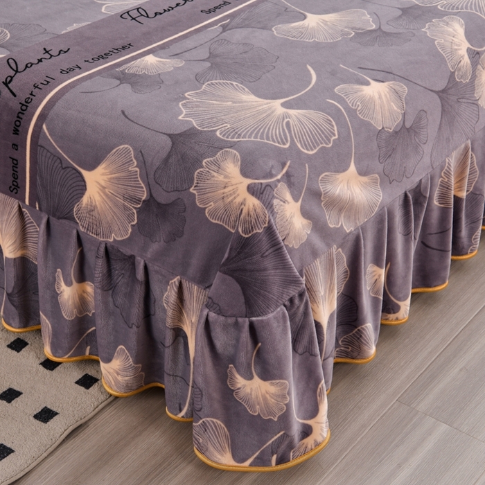 91家纺网 家纺一手货源 找家纺 芯诗曼 2025直播高克重牛奶绒四件套法莱绒金貂貂狐保暖单被套 叶语