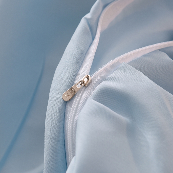 91家纺网 家纺一手货源 找家纺 后庭寝室 2025新款公主风亲肤磨毛蝴蝶结四件套-爱巢 爱巢-浅蓝