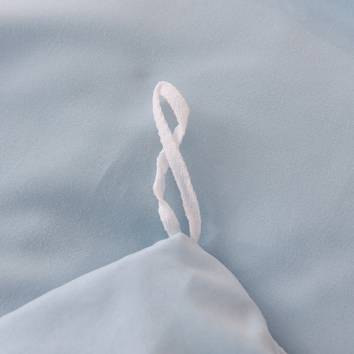 91家纺网 家纺一手货源 找家纺 后庭寝室 2025新款公主风亲肤磨毛蝴蝶结四件套-爱巢 爱巢-浅蓝