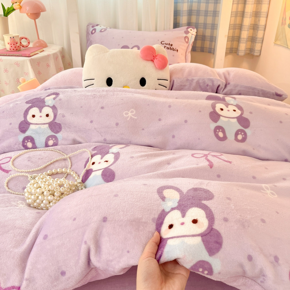 91家纺网 家纺一手货源 找家纺 川悦生活 2025新款加厚保暖高克重牛奶绒宿舍三件套 香芋奶茶