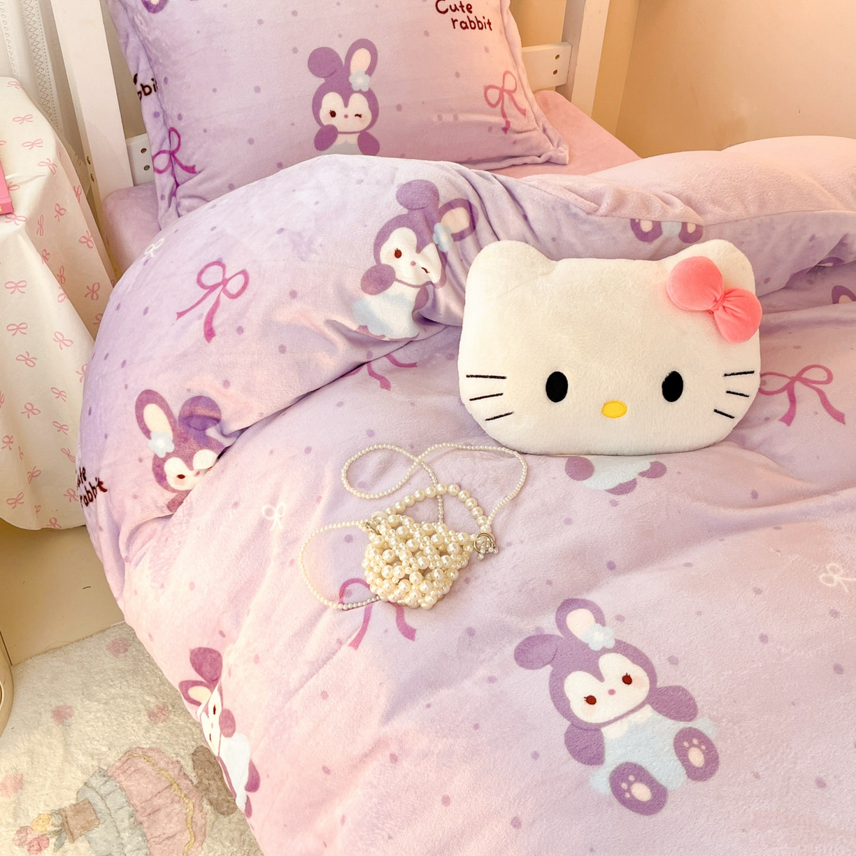 91家纺网 家纺一手货源 找家纺 川悦生活 2025新款加厚保暖高克重牛奶绒宿舍三件套 香芋奶茶