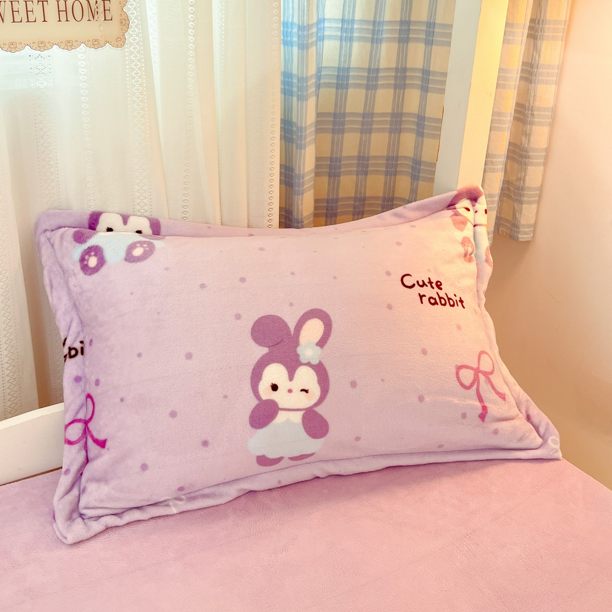 91家纺网 家纺一手货源 找家纺 川悦生活 2025新款加厚保暖高克重牛奶绒宿舍三件套 香芋奶茶