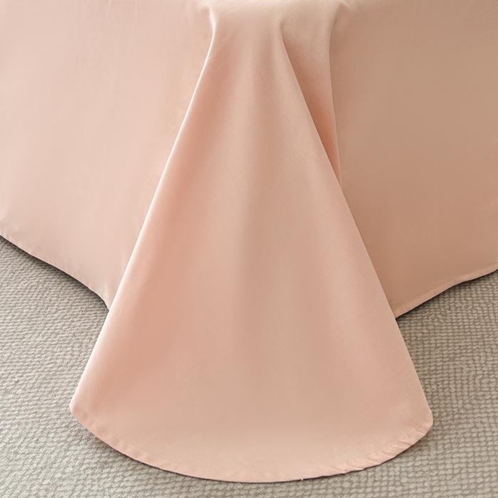 91家纺网 家纺一手货源 找家纺 博纳家纺 2025新款正宗3221纯棉磨毛全棉印绣拼角四件套-幻影 粉玉