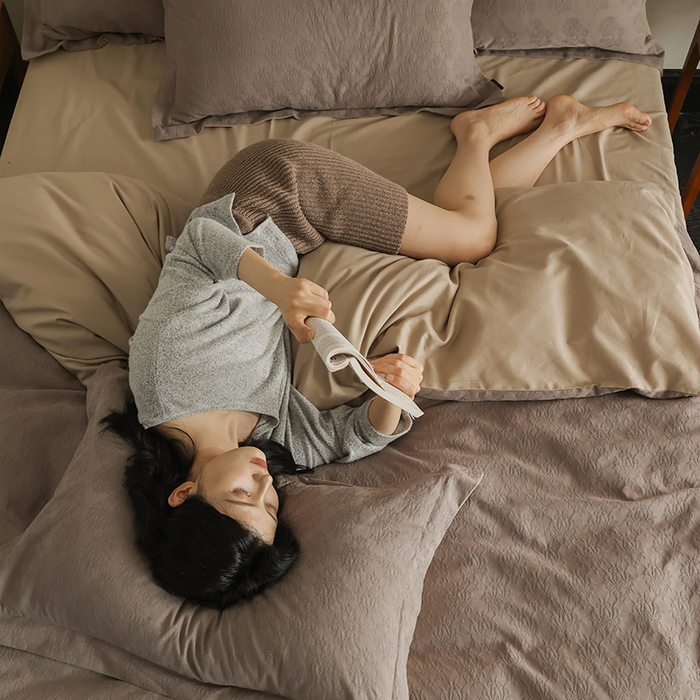 91家纺网 家纺一手货源 找家纺 （总）风向标家纺 2025新款提花100S磨毛四件套-复古莫里斯系列-风格二