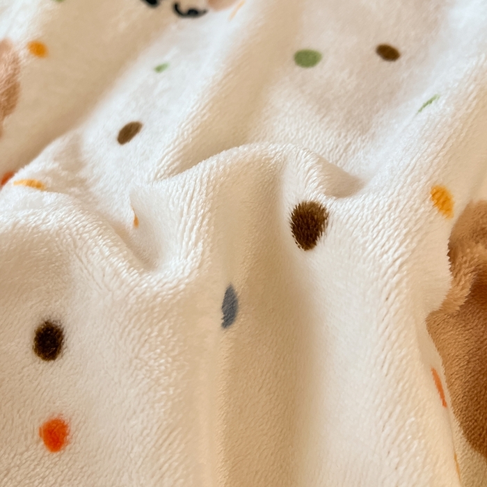 91家纺网 家纺一手货源 找家纺 川悦生活 2025新款加厚保暖高克重牛奶绒宿舍三件套 小熊仔仔