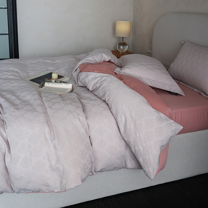 91家纺网 家纺一手货源 找家纺 风向标家纺 2025新款提花100S磨毛四件套-复古莫里斯系列-风格二 莫里斯雏菊-紫