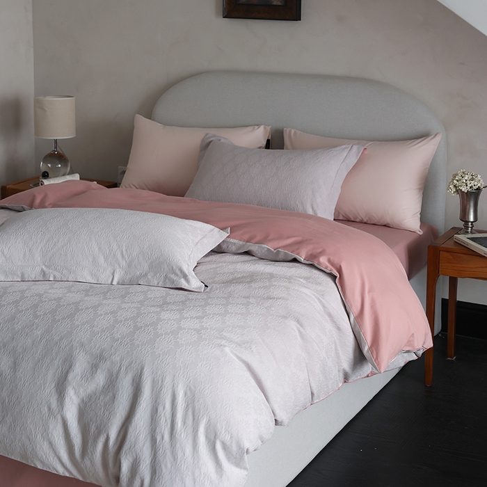 91家纺网 家纺一手货源 找家纺 风向标家纺 2025新款提花100S磨毛四件套-复古莫里斯系列-风格二 莫里斯雏菊-紫