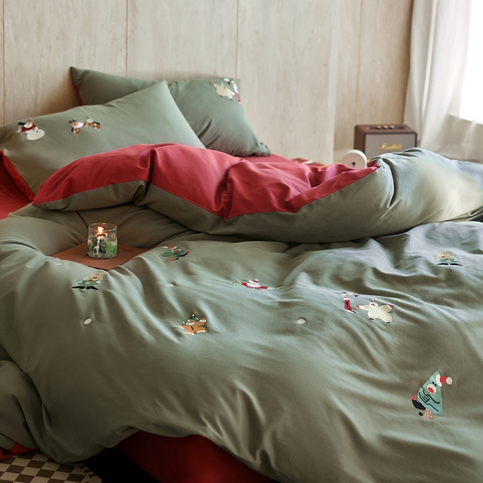 91家纺网 家纺一手货源 找家纺 （总）风向标家纺 202新款贡缎磨毛60s绣花四件套-元气系列