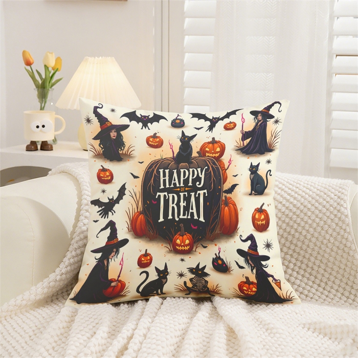 91家纺网 家纺一手货源 找家纺 （总）合纵跨境工厂 2025新款一件定制pod模式跨境抱枕套一件代发亚马逊速卖通24小时内发货磨毛水晶绒材质-万圣节主题