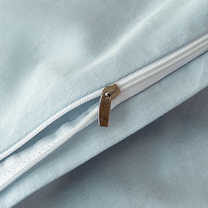 91家纺网 家纺一手货源 找家纺 博纳家纺 2025新款正宗3221纯棉磨毛全棉印绣拼角四件套-幻影 天蓝