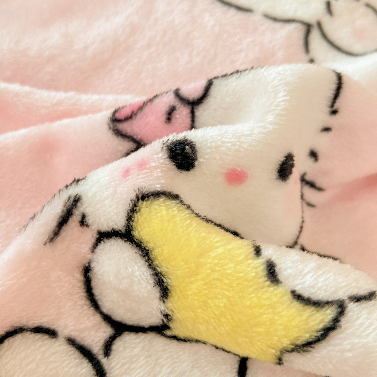 91家纺网 家纺一手货源 找家纺 川悦生活 2025新款加厚保暖高克重牛奶绒宿舍三件套 星心小猫蓝