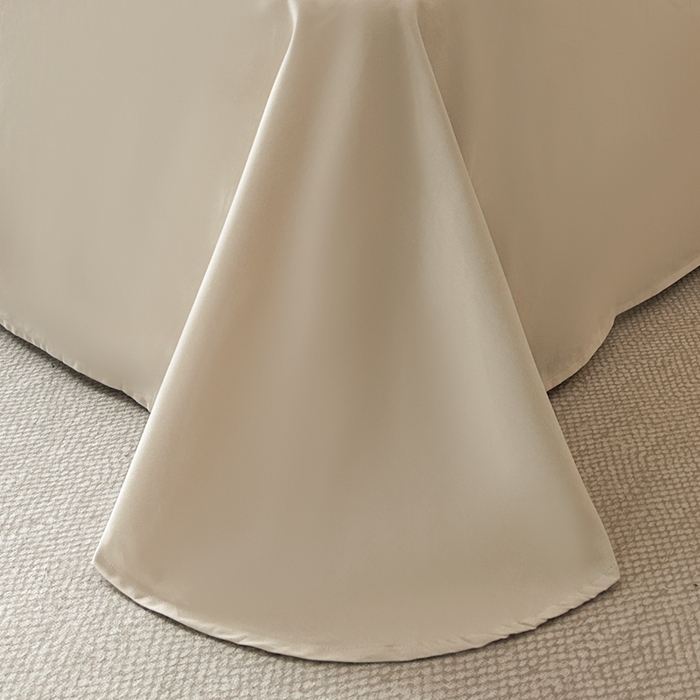 91家纺网 家纺一手货源 找家纺 博纳家纺 2025新款正宗3221纯棉磨毛全棉印绣拼角四件套-幻影 香槟