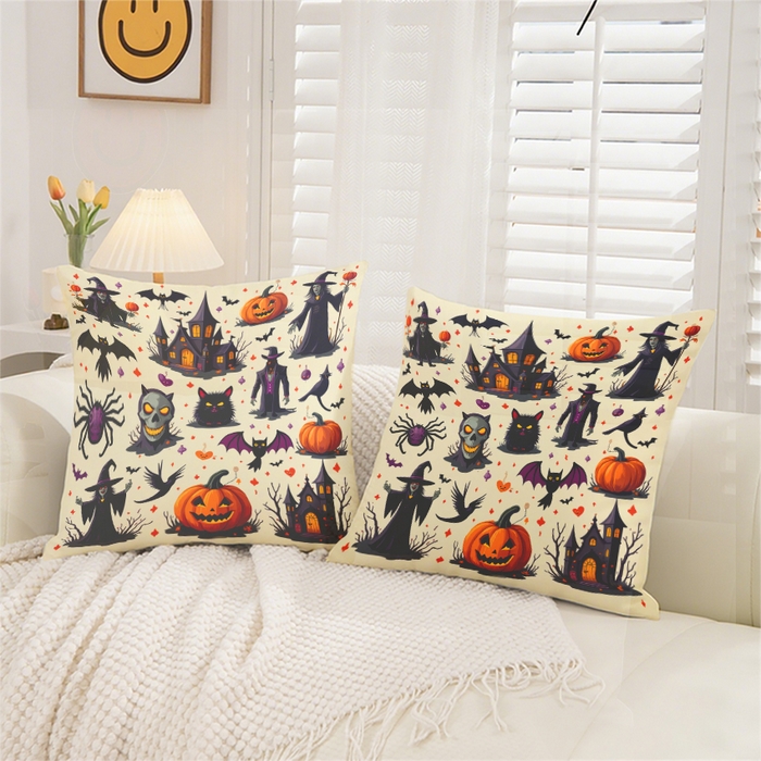 91家纺网 家纺一手货源 找家纺 合纵跨境工厂 2025新款一件定制pod模式跨境抱枕套一件代发亚马逊速卖通24小时内发货磨毛水晶绒材质-万圣节主题 1XM58262003