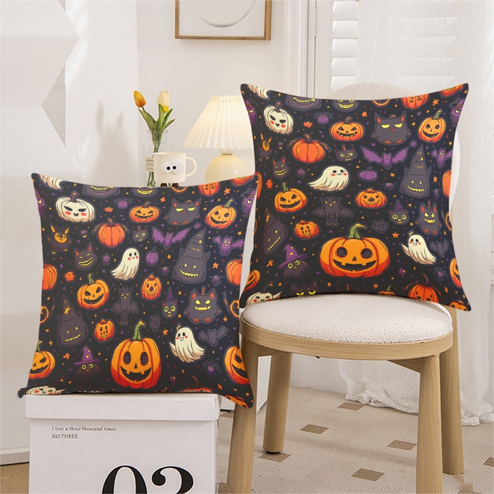 91家纺网 家纺一手货源 找家纺 合纵跨境工厂 2025新款一件定制pod模式跨境抱枕套一件代发亚马逊速卖通24小时内发货磨毛水晶绒材质-万圣节主题 1XM58262004