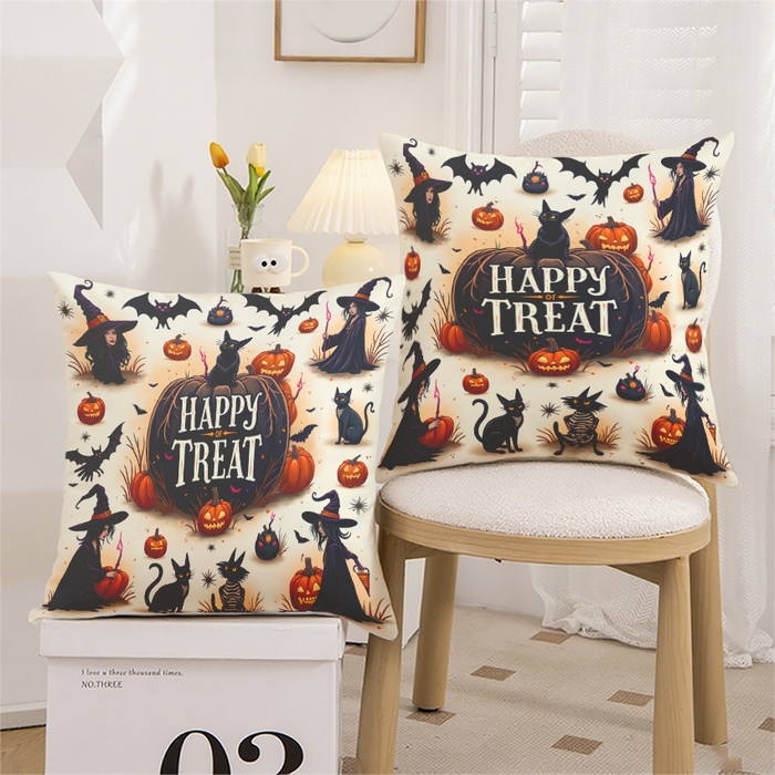 91家纺网 家纺一手货源 找家纺 合纵跨境工厂 2025新款一件定制pod模式跨境抱枕套一件代发亚马逊速卖通24小时内发货磨毛水晶绒材质-万圣节主题 1XM58262005