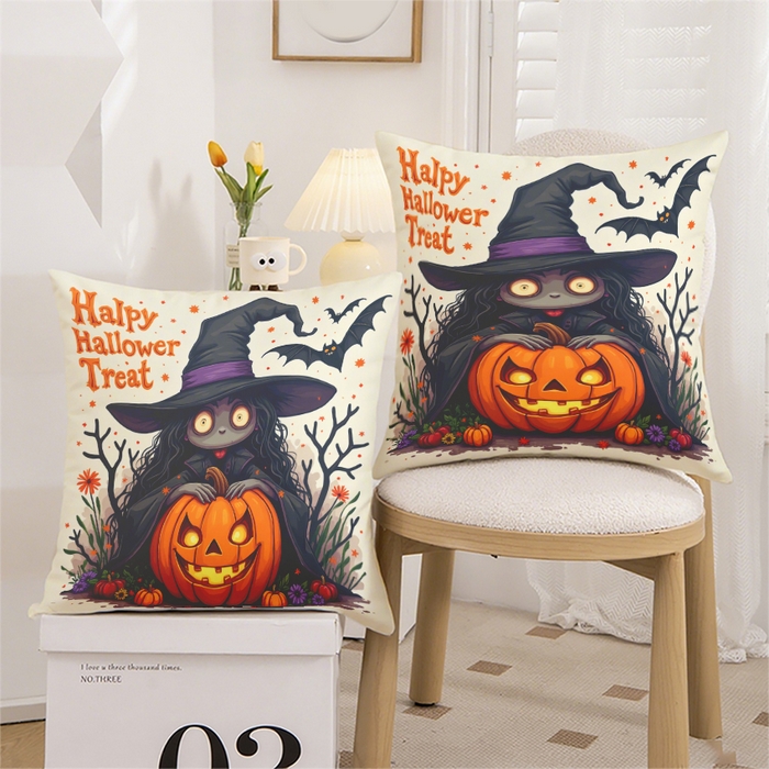 91家纺网 家纺一手货源 找家纺 合纵跨境工厂 2025新款一件定制pod模式跨境抱枕套一件代发亚马逊速卖通24小时内发货磨毛水晶绒材质-万圣节主题 1XM58262006