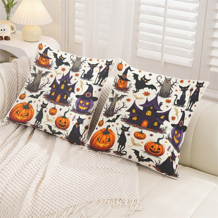 91家纺网 家纺一手货源 找家纺 合纵跨境工厂 2025新款一件定制pod模式跨境抱枕套一件代发亚马逊速卖通24小时内发货磨毛水晶绒材质-万圣节主题 1XM58262007