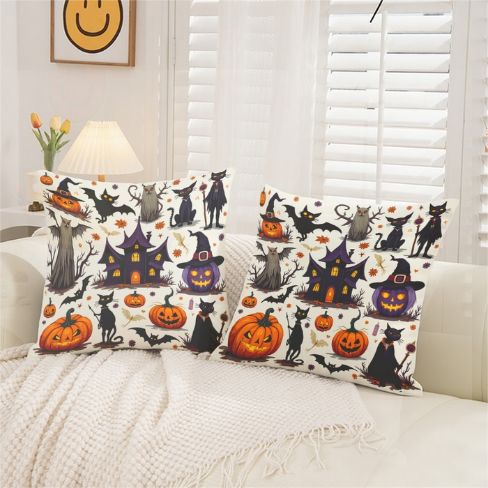 91家纺网 家纺一手货源 找家纺 合纵跨境工厂 2025新款一件定制pod模式跨境抱枕套一件代发亚马逊速卖通24小时内发货磨毛水晶绒材质-万圣节主题 1XM58262007