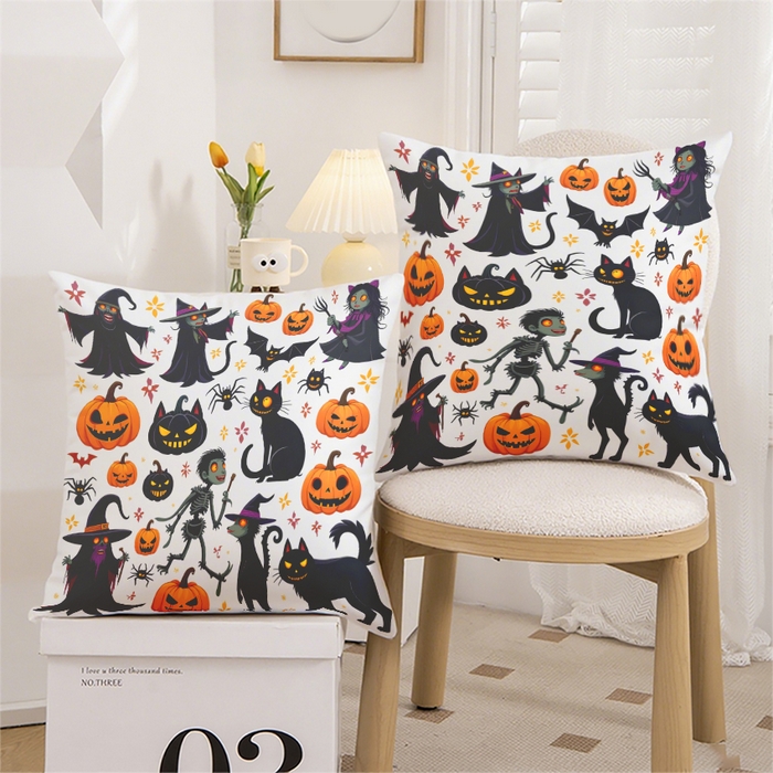 91家纺网 家纺一手货源 找家纺 合纵跨境工厂 2025新款一件定制pod模式跨境抱枕套一件代发亚马逊速卖通24小时内发货磨毛水晶绒材质-万圣节主题 1XM58262008