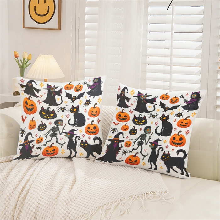 91家纺网 家纺一手货源 找家纺 合纵跨境工厂 2025新款一件定制pod模式跨境抱枕套一件代发亚马逊速卖通24小时内发货磨毛水晶绒材质-万圣节主题 1XM58262008