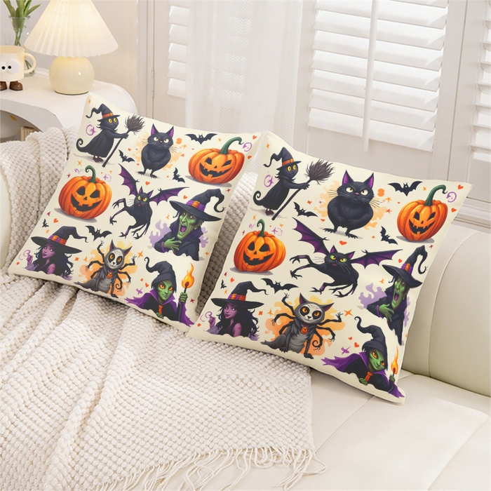 91家纺网 家纺一手货源 找家纺 合纵跨境工厂 2025新款一件定制pod模式跨境抱枕套一件代发亚马逊速卖通24小时内发货磨毛水晶绒材质-万圣节主题 1XM58262009