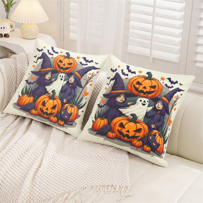 91家纺网 家纺一手货源 找家纺 合纵跨境工厂 2025新款一件定制pod模式跨境抱枕套一件代发亚马逊速卖通24小时内发货磨毛水晶绒材质-万圣节主题 1XM58262011