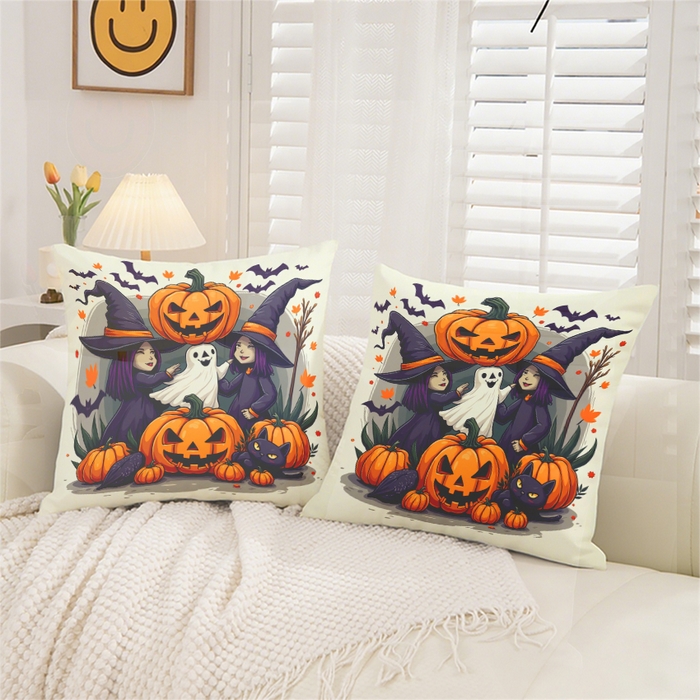 91家纺网 家纺一手货源 找家纺 合纵跨境工厂 2025新款一件定制pod模式跨境抱枕套一件代发亚马逊速卖通24小时内发货磨毛水晶绒材质-万圣节主题 1XM58262011