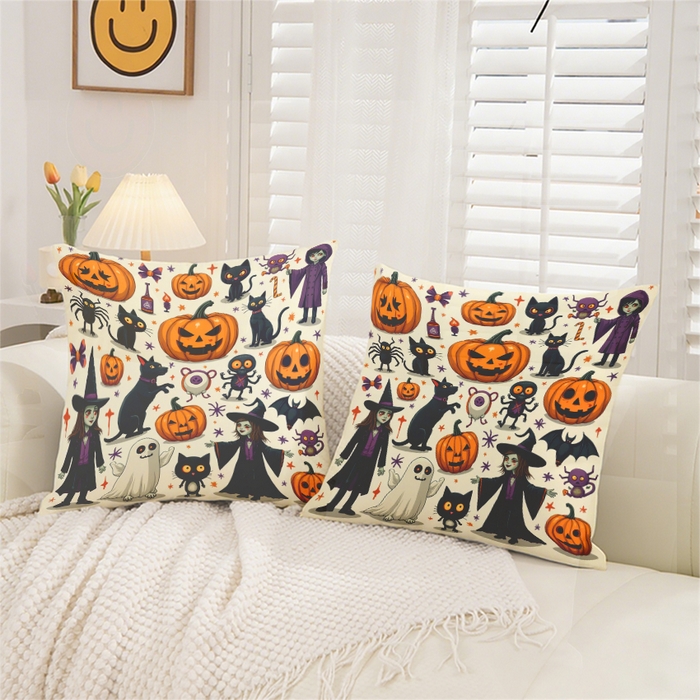 91家纺网 家纺一手货源 找家纺 合纵跨境工厂 2025新款一件定制pod模式跨境抱枕套一件代发亚马逊速卖通24小时内发货磨毛水晶绒材质-万圣节主题 1XM58262014